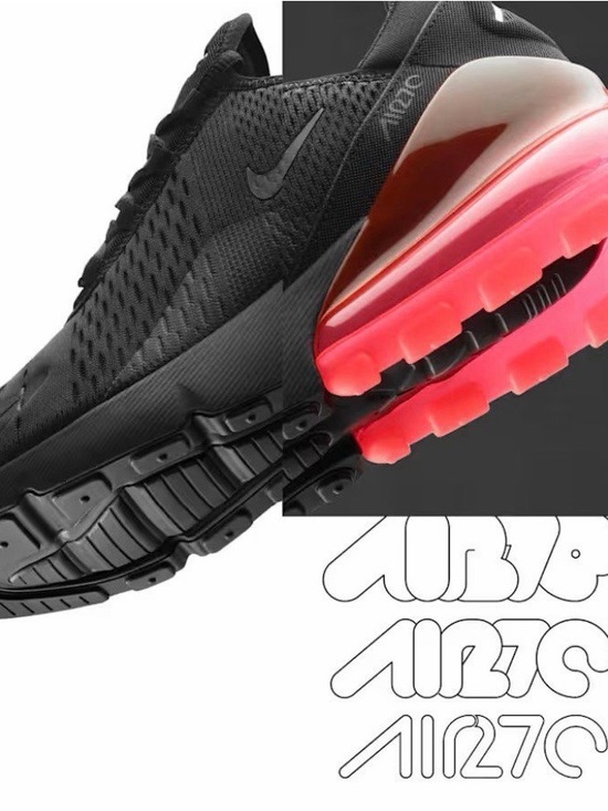 Nike Other - Nike Air Max 270 Men’s Black/Hot Punch Athletic Shoes!!(10.5)
